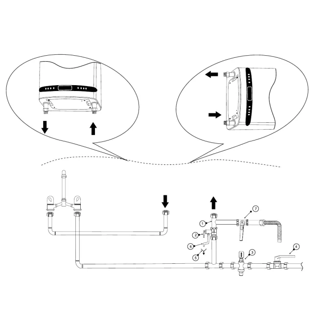 Elektrischer Boiler Warmwasserspeicher zur HORIZONTALEN oder VERTIKALEN Montage - Gehäusetiefe NUR 28cm - 30 Liter BelliSlimo GCR 302712