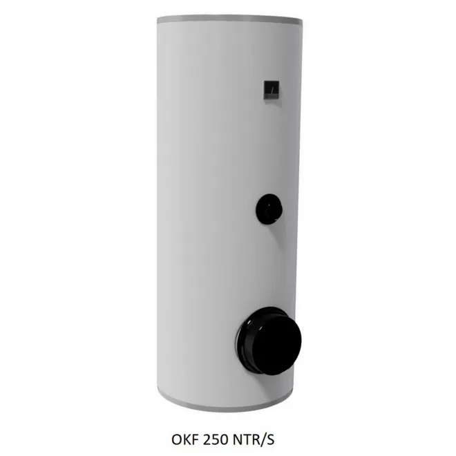 Warmwasserspeicher mit 1 oberen Wärmetauscher und optionalen Keramikheizstab - ideal zur Verwendung von überschüssigen PV-Strom - Warmwasserspeicher mit 1 oberen Wärmetauscher OKF 250 NTR/S