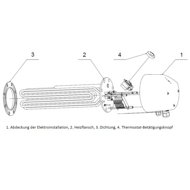 Elektrische Flanschheizelemente Heizkörper TPJ - Lochkreis 150mm