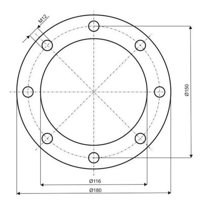 Elektrische Flanschheizelemente Heizkörper TPJ - Lochkreis 150mm