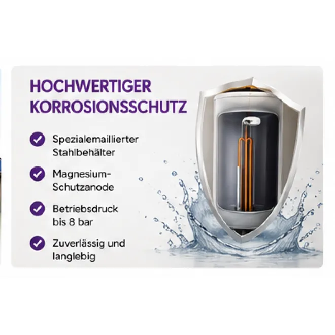 Elektrospeicher Warmwasserspeicher Boiler 30-120 Liter mit Dry-Technologie, Doppelwippschalter, ideal für Photovoltaik, wandhängend ES/DRY 30 WVY