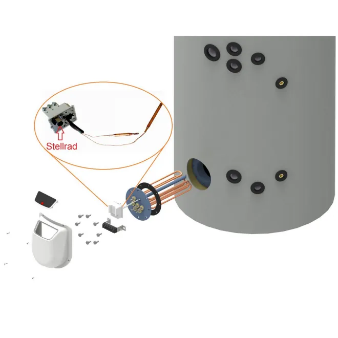 Kombispeicher Warmwasserspeicher Standspeicher leistungsstark mit 1 Wärmetauscher und Heizelement mit Zirkulationsanschluß - 750L Kombiwarmwasserspeicher mit 1 Wärmetauscher - FV75010FS + 12 kW