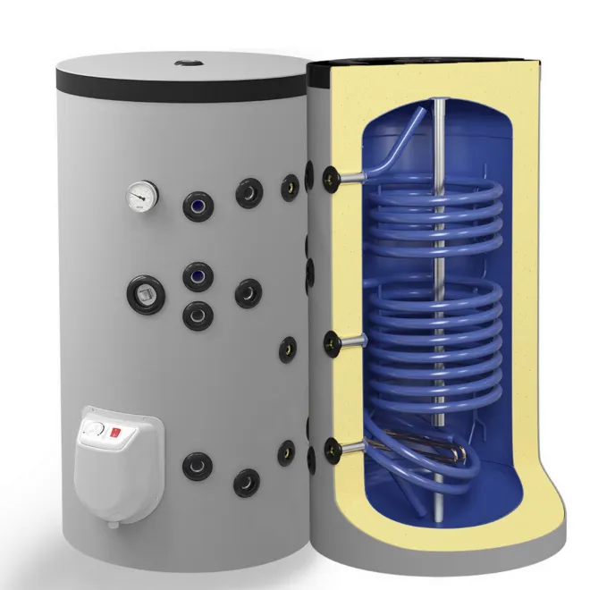Kombispeicher Warmwasserspeicher Standspeicher leistungsstark mit 2 Wärmetauscher und Heizelement mit Zirkulationsanschluß - 150L Kombiwarmwasserspeicher mit 2 Wärmetauscher - FV15060S2 + 3kW