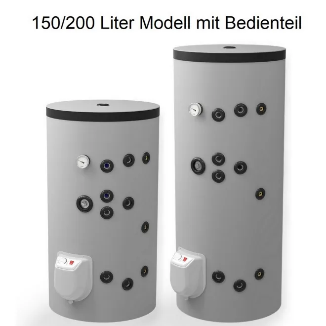 Kombispeicher Warmwasserspeicher Standspeicher leistungsstark mit 2 Wärmetauscher und Heizelement mit Zirkulationsanschluß - 1000L Kombiwarmwasserspeicher mit 2 Wärmetauscher - FV10010S2F + 9-12 kW