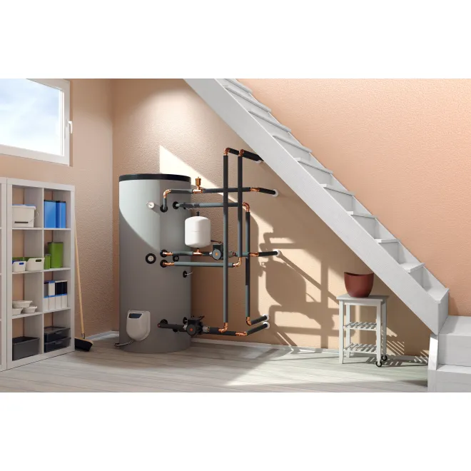 Kombispeicher Warmwasserspeicher Standspeicher leistungsstark mit 2 Wärmetauscher und Heizelement mit Zirkulationsanschluß - 1000L Kombiwarmwasserspeicher mit 2 Wärmetauscher - FV10010S2F + 9-12 kW