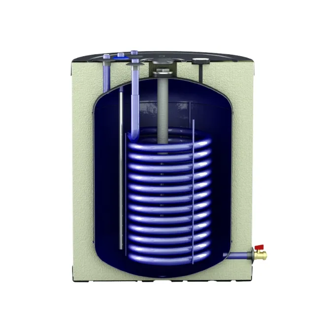 Warmwasserspeicher als Unterstellspeicher Energieeffizienz A - mit 1 Wärmetauscher - ideal für Brennwertthermen - 120L Warmwasserspeicher EEK:A Rund Anschlüsse oben ISSWTA120