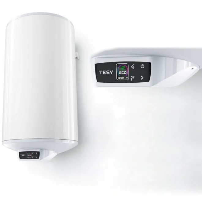Elektrischer Warmwasserspeicher mit elektronischer Steuerung und WiFi- Appsteuerung 50L -Slim- in langer/schlanker Ausführung GCV503520 ECW