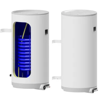 Wandhängende Warmwasserspeicher mit zwei Heizstäben und Wärmetauscher - ideal zur Verwendung von überschüssigen PV-Strom -