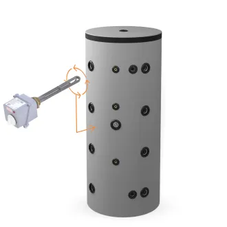 Hygienespeicher - Pufferspeicher mit legionellenfreier Trinkwasseraufbereitung mit Edelstahlwellrohr -&nbsp;/&nbsp;300 L Hygienespeicher ohne Wärmetauscher BCW300K