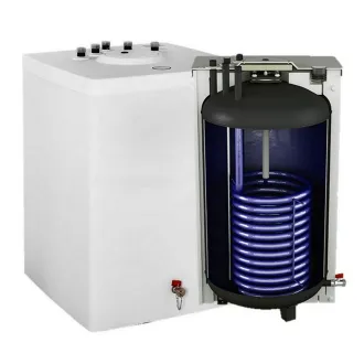 Warmwasserspeicher als Unterstellspeicher - mit 1 Wärmetauscher - ideal für Brennwertthermen -