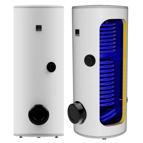 Warmwasserspeicher mit 2 Wärmetauschern, optional mit Keramikheizstab Standspeicher inkl. Sicherheitsventil -