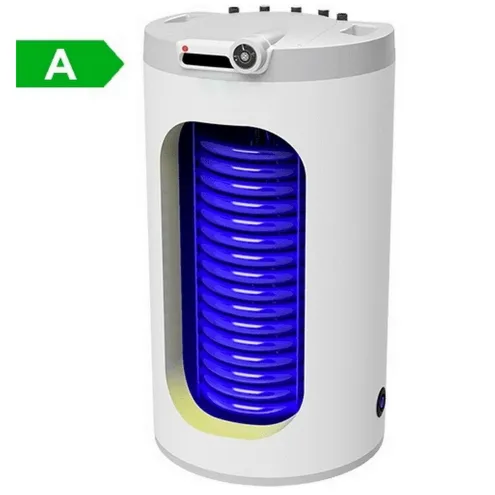 Unterstellspeicher mit 1 Wärmetauscher und 2,2 kW Keramikheizstab - Anschlüsse nach oben - EEK: A