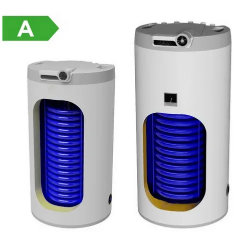 Unterstellspeicher mit 1 Wärmetauscher, Anschlüsse oben, Standspeicher Boiler inkl. Sicherheitsventil - RUNDE Ausführung -