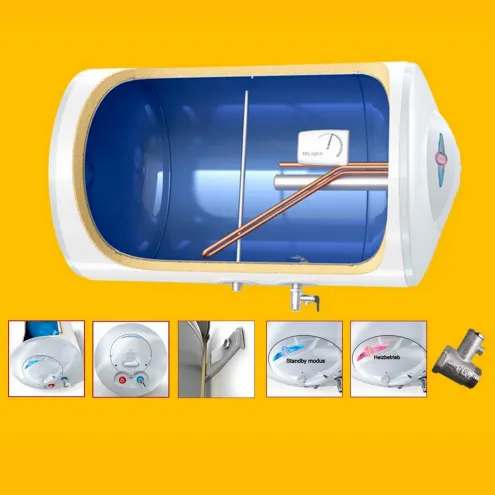 Boiler elektrischer Warmwasserspeicher - wandhängend HORIZONTAL inkl. Sicherheitsventil